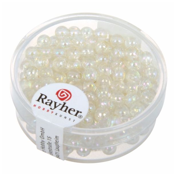 PERLE RAYHER PERLE VOŠČENE, 4 MM IRIS BELE, 240 KOS.