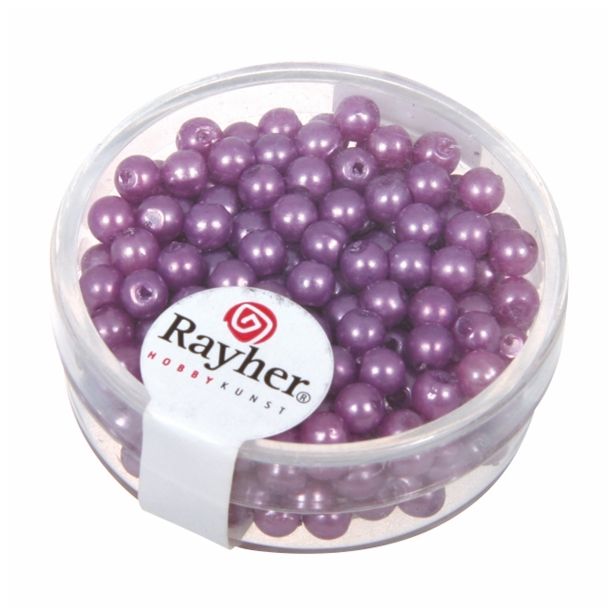 PERLE RAYHER PERLE VOŠČENE, 4 MM VIJOLIČNE, 240 KOSOV