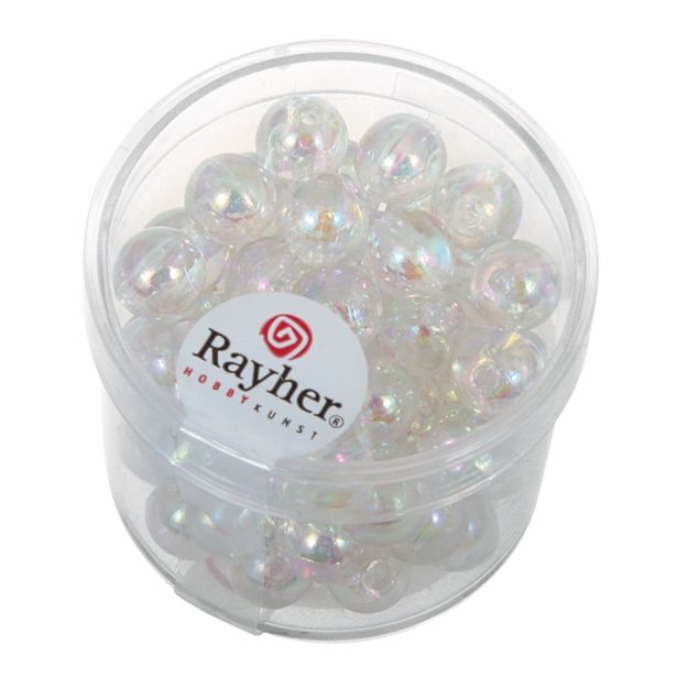 PERLE RAYHER PERLE VOŠČENE, 8 MM IRIS BELE, 62 KOS.