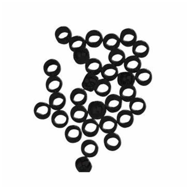 PERLE RAYHER PERLE ZA STISKANJE, 50KOM 1.4/2 MM, ČRNE, 50 KOS