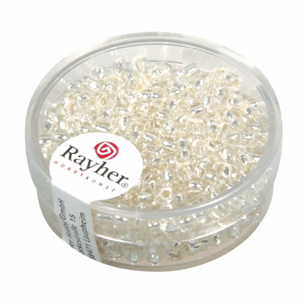 PERLE RAYHER TRANSPARENT SREBRNE 2.6MM 16 G