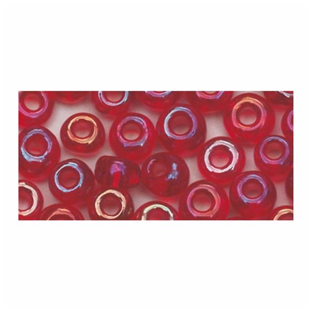 PERLE RAYHER TRANSPARENT V.RDEČE 2.6MM 17 G