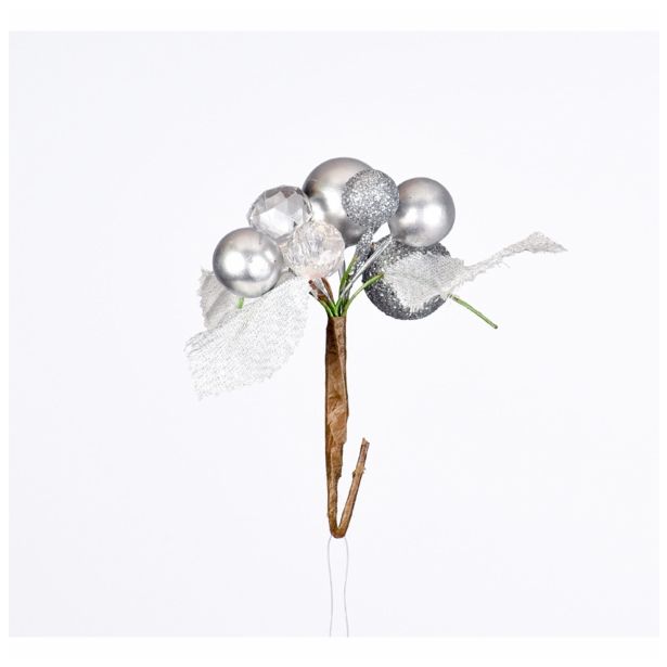 DEKORACIJA GLOSSTYLE PIK ZLATI/SREBRNI 12 CM SORTIRANO