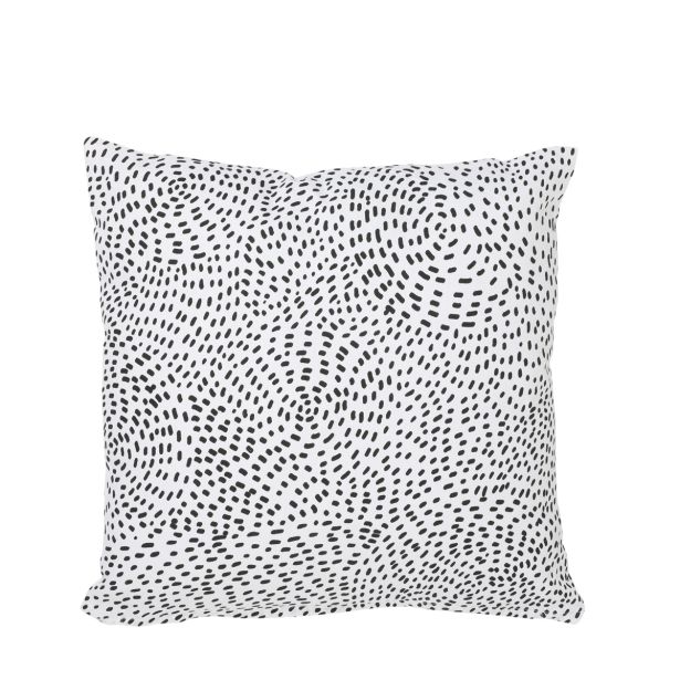 OKRASNI VZGLAVNIK MICA PIKE 45X45 CM BELO ČRNA