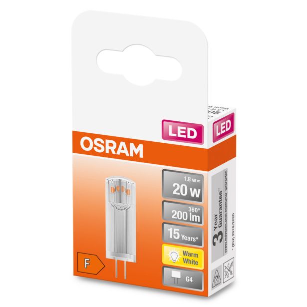 NIZKONAPETOST.LED ŽARNICA OSRAM PIN20 1.8W/827, G4, 12V STAR, BISTRA