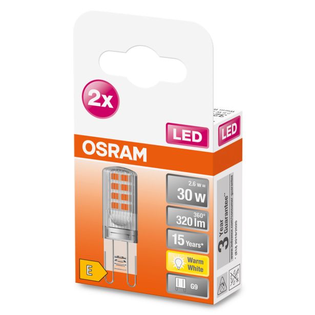 RAZNA LED ŽARNICA OSRAM PIN30 2.6W/827, BISTRA STAR, G9, PAK/2
