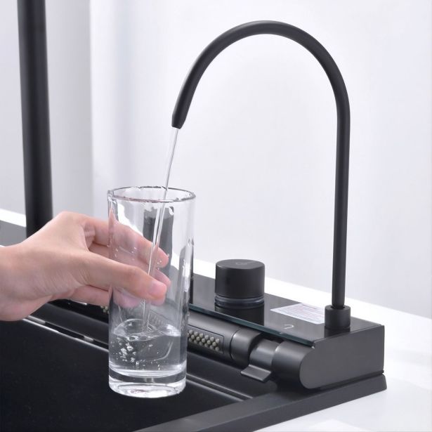 PIPA KUHINJSKA INTER CERAMIC SMART ZA KORITO 7567131MB ČRNA