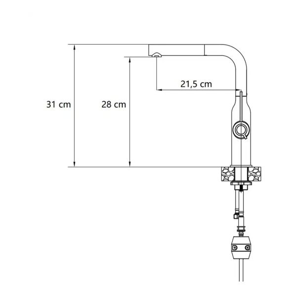PIPA KUHINJSKA QUADRON ANGELINA INOX