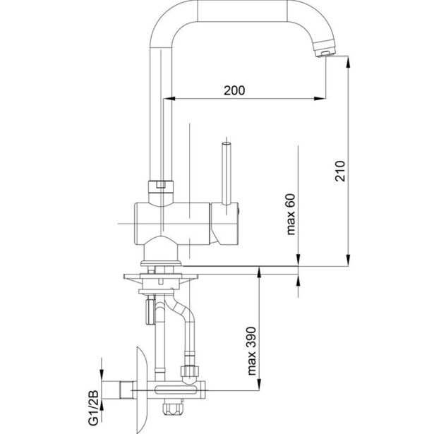 PIPA KUHINJSKA UNITAS FRESH STOJEČE 3 CEVI