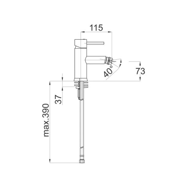 PIPA ZA BIDE UNITAS FRESH BREZ SIFONA IN KOTNIH VENTILOV