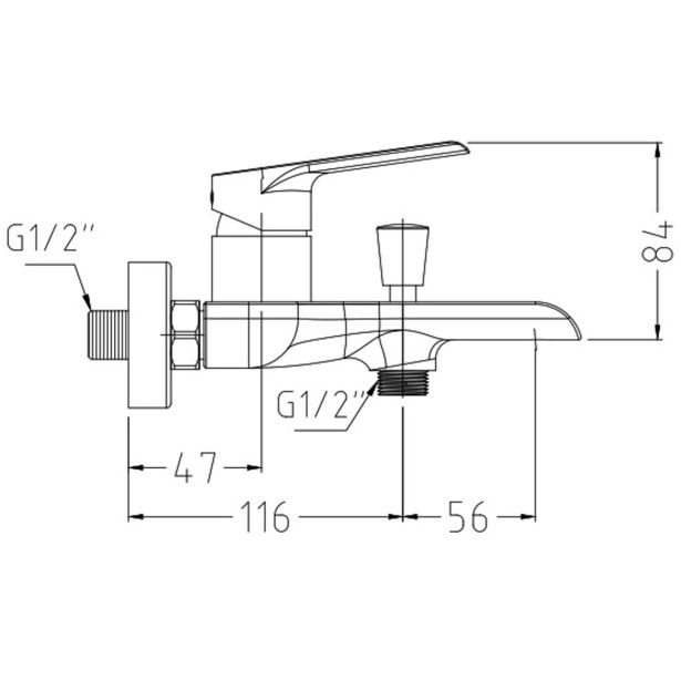 PIPA ZA KAD BLITZ VIVA 1700 BETON TUŠ/KAD VZOREC