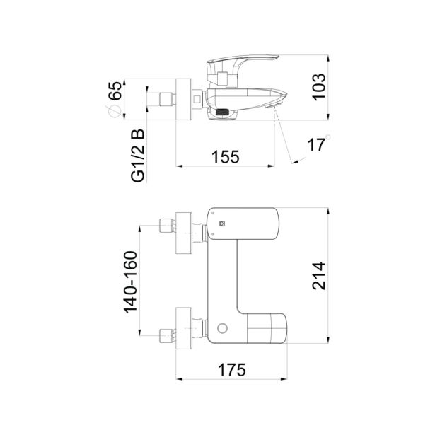 PIPA ZA KAD UNITAS ELITE E30B BREZ PRHE IN GIBLJIVE CEVI ČRNA