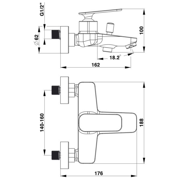 PIPA ZA KAD UNITAS ZEN U30B ČRNA