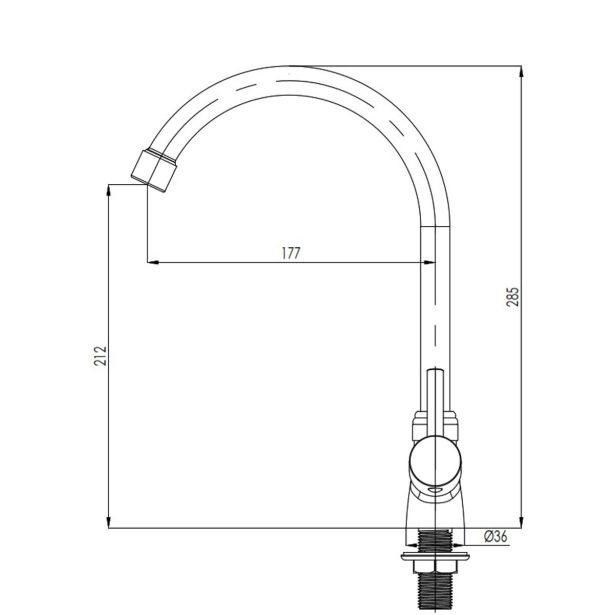 PIPA ZA UMIVALNIK BLITZ MIB-1103 HLADNA VODA