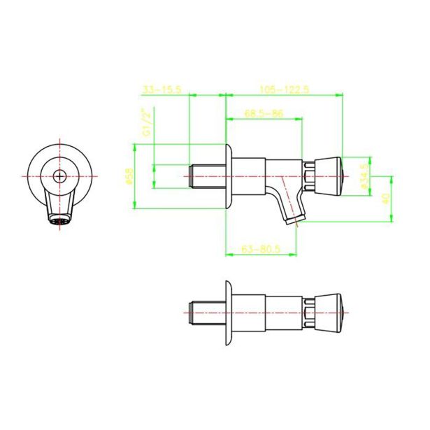 SAMOZAPIRALNA PIPA BLITZ KLIK 236 ZIDNA PODALJŠANA