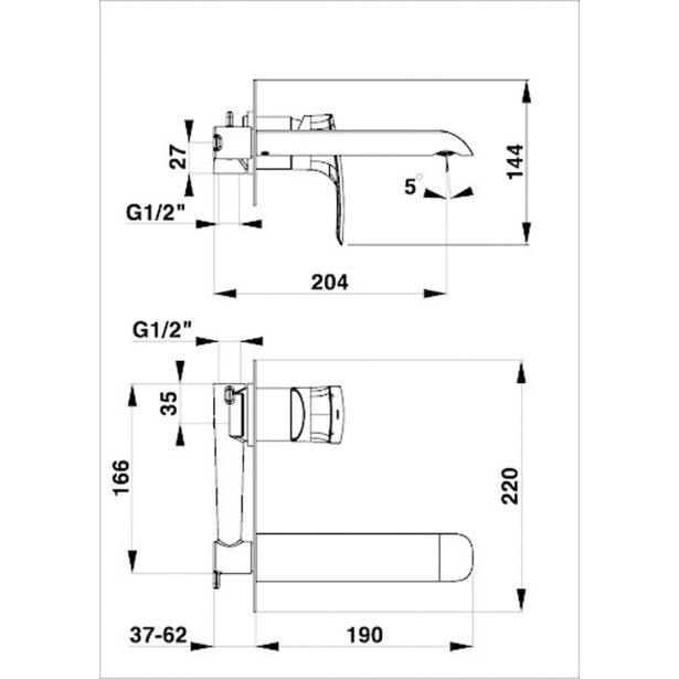 PIPA ZA UMIVALNIK UNITAS ELITE PODOMETNA ZA UMIVALNIK ČRNA