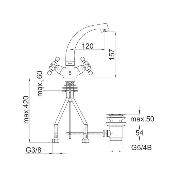 PIPA ZA UMIVALNIK UNITAS STIL Z11