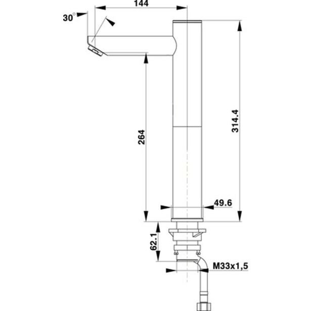 PIPA ZA UMIVALNIK UNITAS ZA UMIVALNIK FRESH N11 POVIŠANA 230V