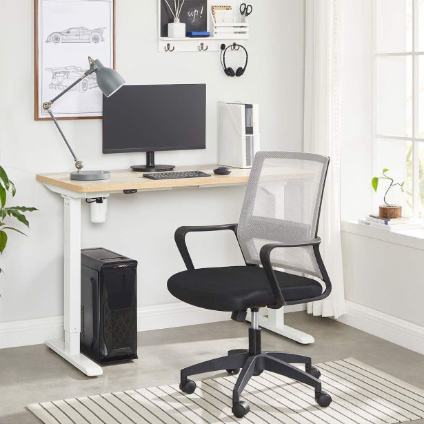 PISALNA MIZA SONGMICS SIT&STAND OKVIR ZA MIZO ELEKTRIČEN BEL