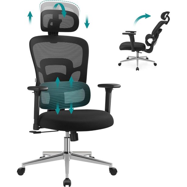 PISALNI STOL SONGMICS OBN070B01 ERGONOMSKI