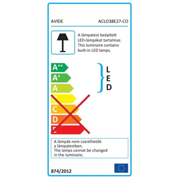 PLAFONJERA AVIDE LED CORDELIA 40W 2XE27