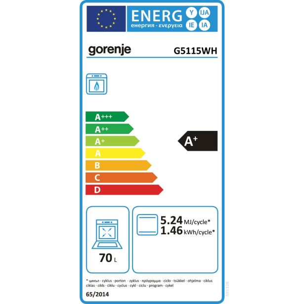 PLINSKI ŠTEDILNIK GORENJE G5115WH