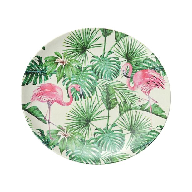 PLITVI KROŽNIK KESPER 25 CM FLAMINGO BAMBOO