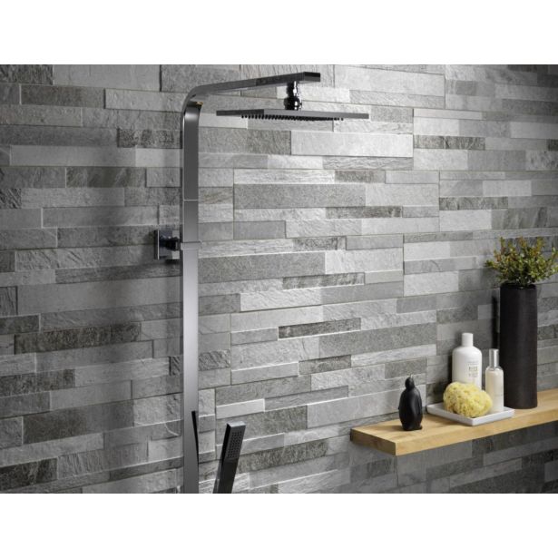 STENSKA PLOŠČICA RONDINE CUBICS GREY 15X61