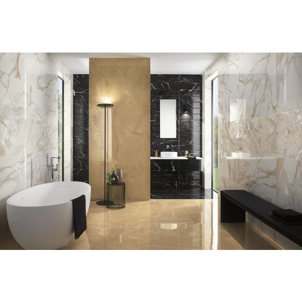 PLOŠČICA TAL.VIDEZ MARMOR FAP ROMA GOLD 79X79 ONICE MIELE BRILL- MEDENA SIJAJ
