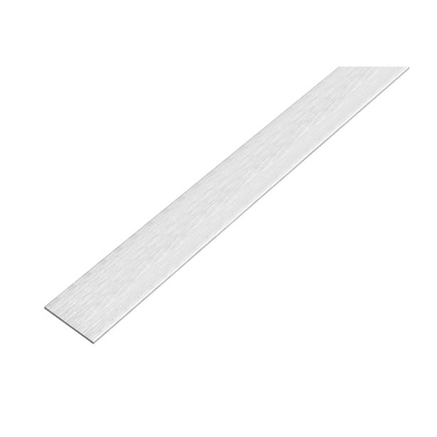 PLOSKA PALICA ALBERTS ALU, 15X2X1000 MM SAMOLEPLJIVA, INOX IZGLED