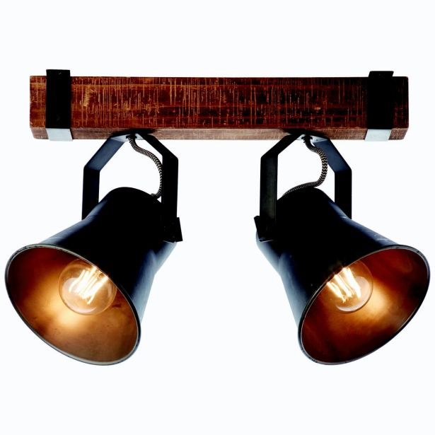 NADGRADNA STROP. SVETILKA PLOW MAX.2X10W, E27, ČRNA