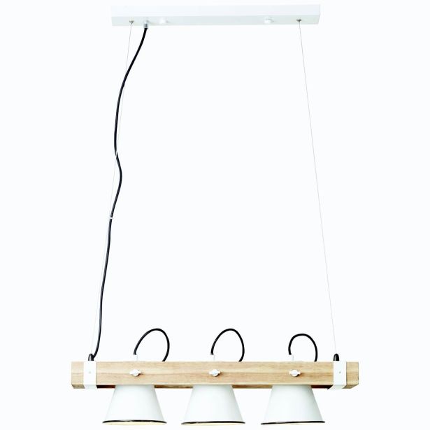 VISEČA SVETILKA PLOW MAX.3X10W, E27, BELA