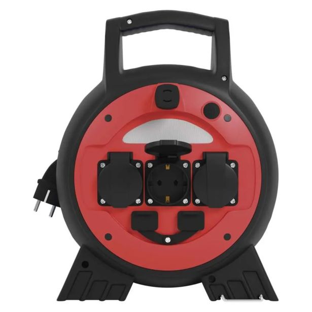 ROLETA - GUMI VODNIK EMOS VSEVREMENSKI 20M 230V 3 VTIČNICE, MODER