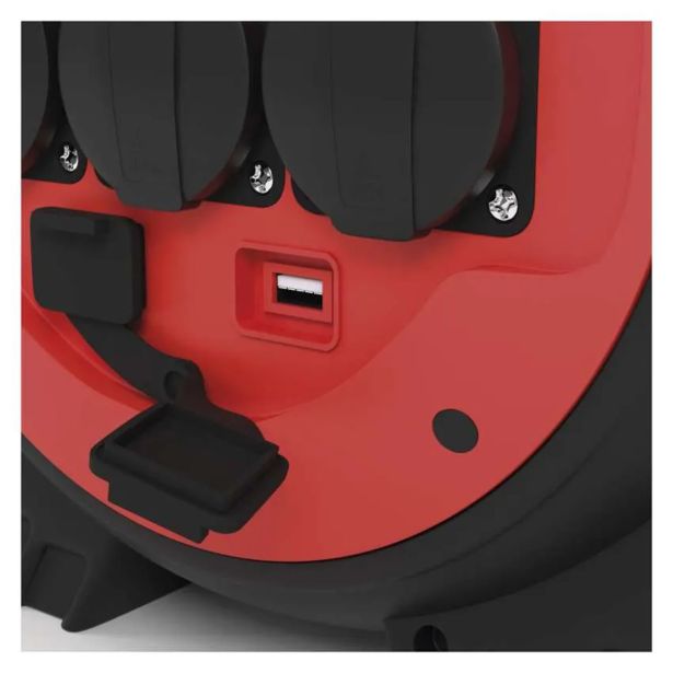 ROLETA - GUMI VODNIK EMOS VSEVREMENSKI 20M 230V 3 VTIČNICE, MODER