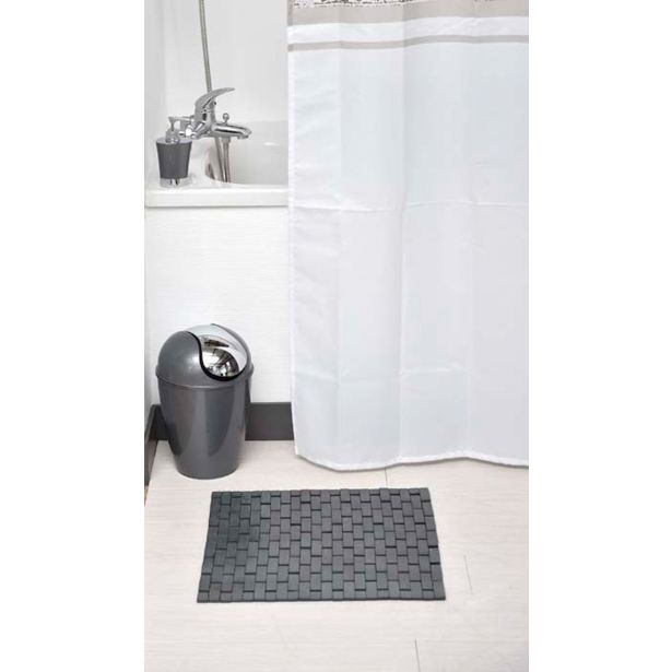 TENDANCE NEDRSEČA PODLOGA ZA KOPALNICO 45 X 45 CM, TEMNO SIVA