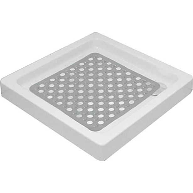 TENDANCE PODLOGA ZA KAD Z LUKNJICAMI 50 X 50 CM, PROZORNO SIVA