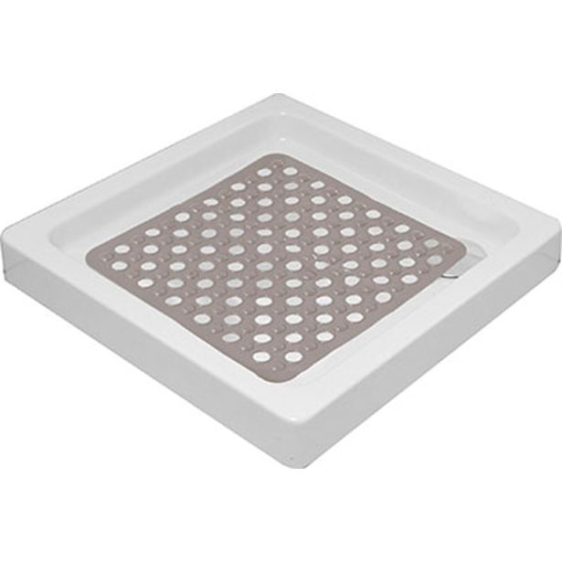 TENDANCE PODLOGA ZA KAD Z LUKNJICAMI 50 X 50 CM, SIVO RJAVA