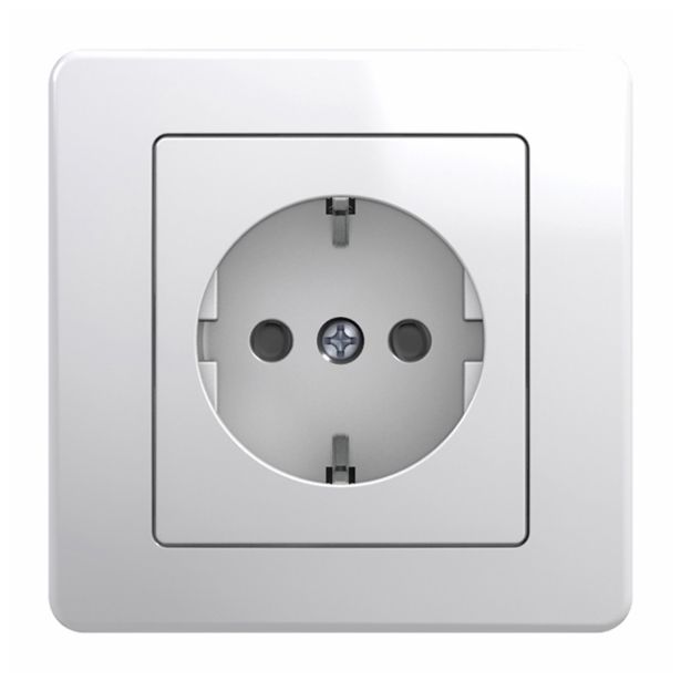 PODOMETNA VTIČNICA EKONOMIK VARNOSTNA BELA, BREZVIJAČNA