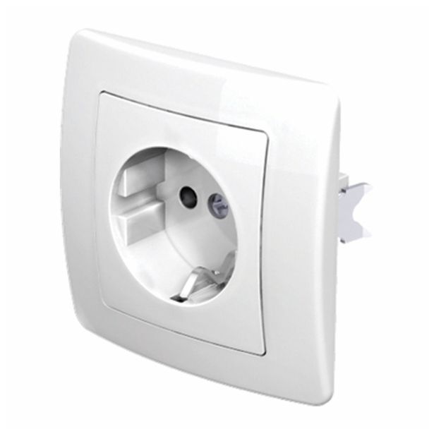 PODOMETNA VTIČNICA EKONOMIK VARNOSTNA BELA, BREZVIJAČNA