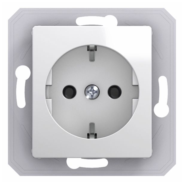 PODOMETNA VTIČNICA EKONOMIK VARNOSTNA BELA, VIJAČNA, BOK