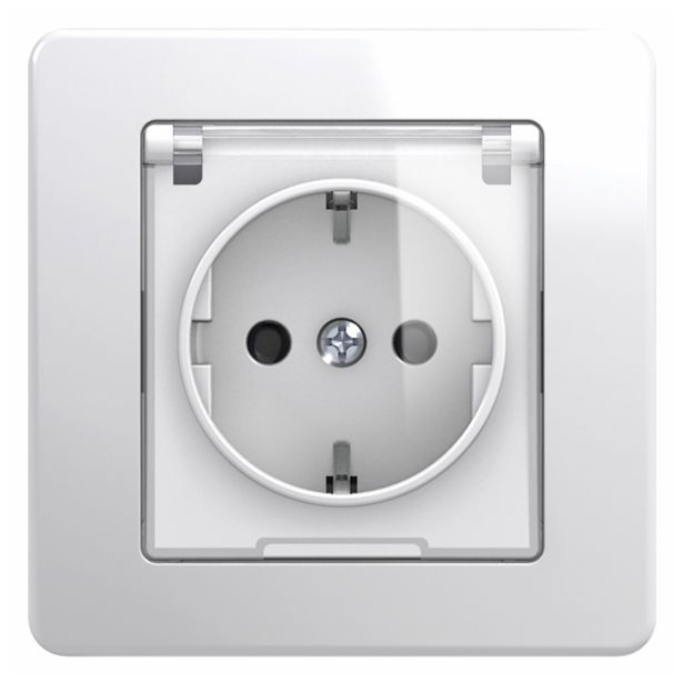 PODOMETNA VTIČNICA EKONOMIK VARNOSTNA S PROZOR.POKROV BELI DUROPLAST, VIJAČNA