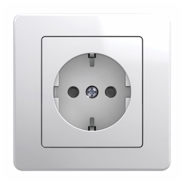 PODOMETNA VTIČNICA EKONOMIK VARNOSTNA Z ZAŠČITO BELA, VIJAČNA