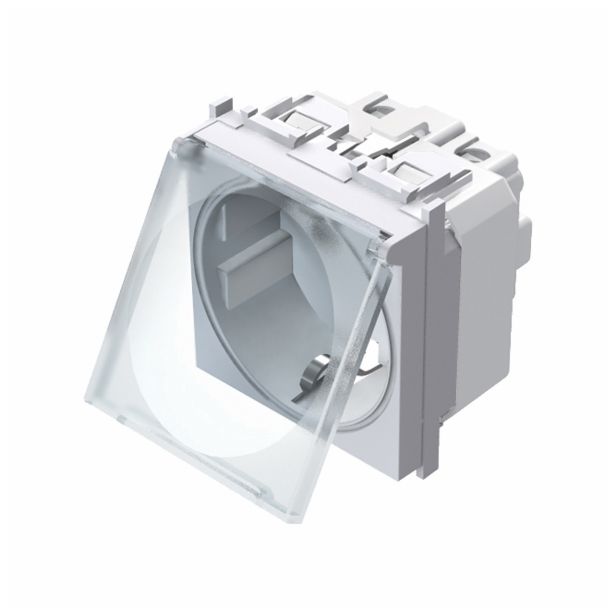 PODOMETNA VTIČNICA MODUL VARNOSTNA S PROZOR.POKROV BELA, VIJAČNA, 2M, BOK