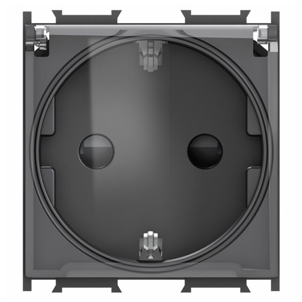 PODOMETNA VTIČNICA MODUL VARNOSTNA S PROZOR.POKROV ČRNA, VIJAČNA, 2M, BOK