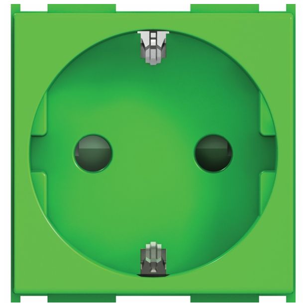 PODOMETNA VTIČNICA MODUL VARNOSTNA ZELENA, VIJAČNA, 2M, BOK