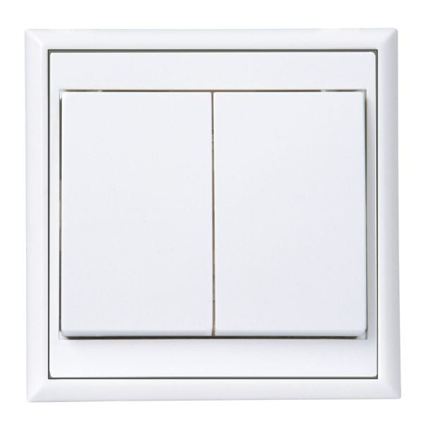 PODOMETNO STIKALO LUNE 2X MENJALNO, BELO