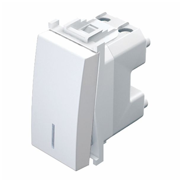 PODOMETNO STIKALO MODUL NAVADNO 16AX BELO, INDIKATOR, 1M