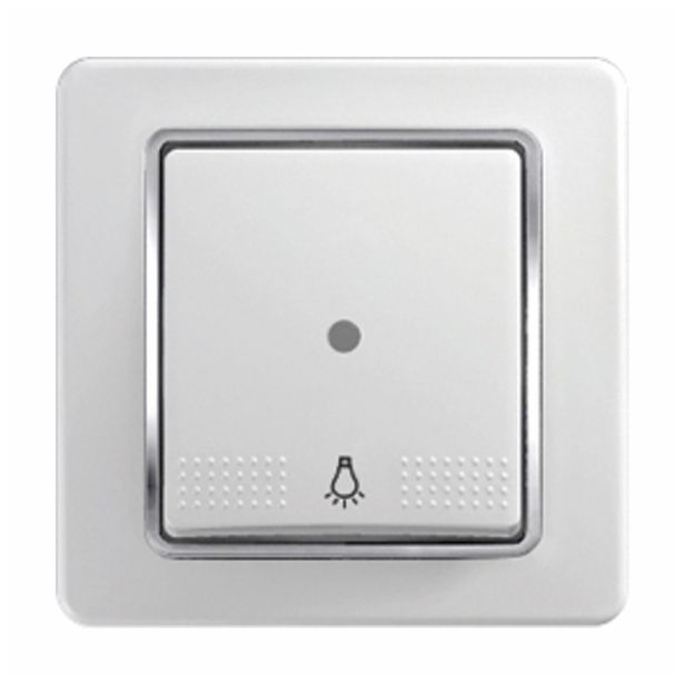 PODOMETNO TIPKALO EKONOMIK NAVADNO 10A, TI 51 BELI DUROPLAS, LUČ,S TLIV