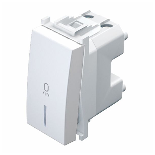 PODOMETNO TIPKALO MODUL NAVADNO 16A BELO,LUČ,IN02, 1M,BREZ TL