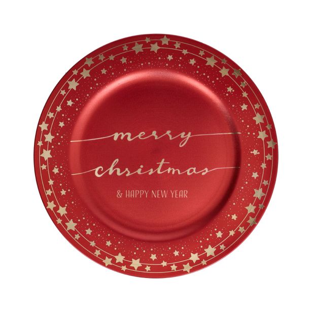 PODSTAVEK TOGNANA 33 CM MERRY BRIGHT ZA KROŽNIK RDEČE BARVE
